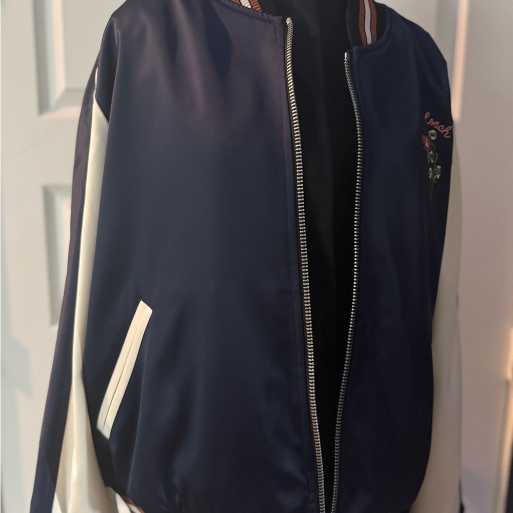 Coach Reversible Floral Print Signature Souvenir Jacket - Picture 6 of 15